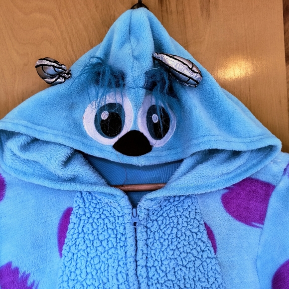Disney Monster Inc Sully Monster Body Suit Costume Pajama Size YOUTH XL - Picture 6 of 10